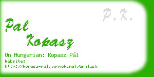 pal kopasz business card